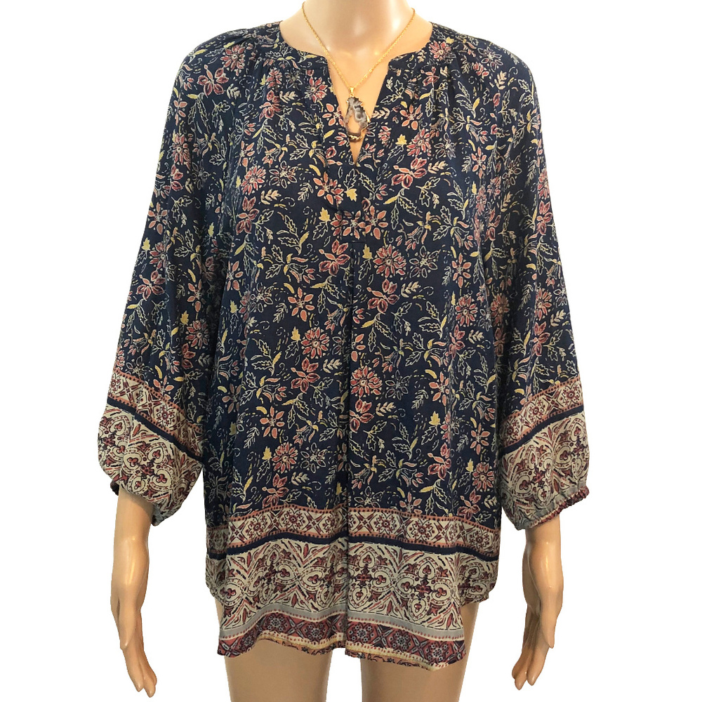 Beach Lunch Lounge Floral Boho Top